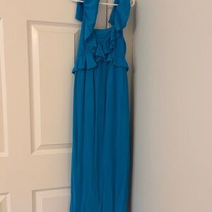 Vibrant Blue Ruffle Dress